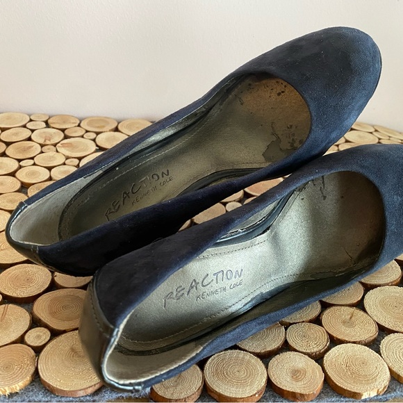 Kenneth Cole reaction navy suede wedges size 7 - Picture 6 of 6